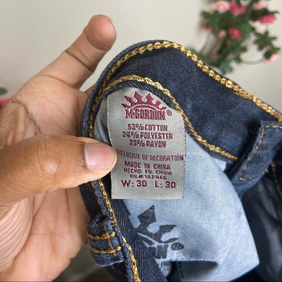 M. Gordon Dark Wash Mens Skinny Jeans 30x30 - Picture 3 of 6